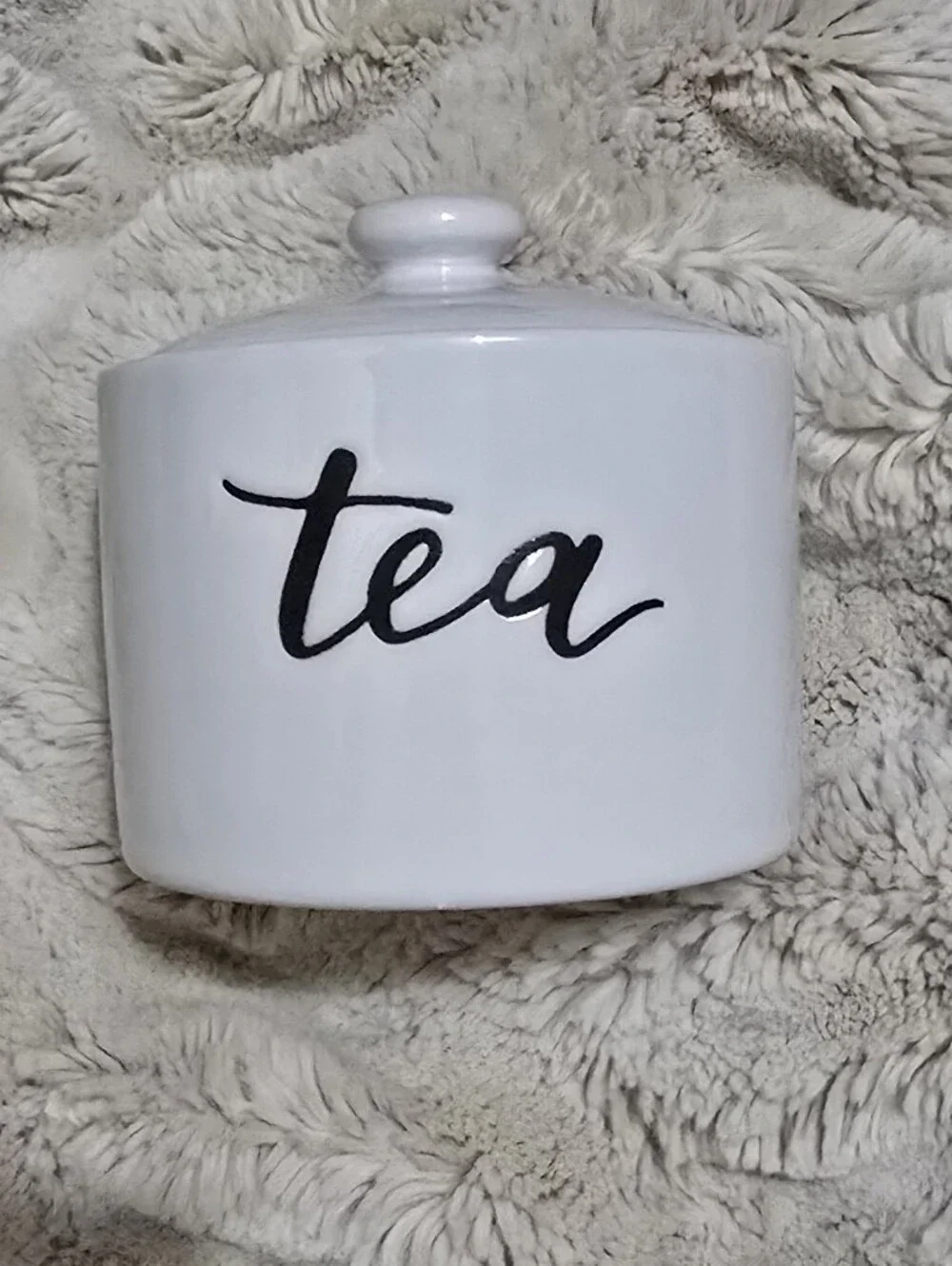 Threshold White Ceramic Tea Canister